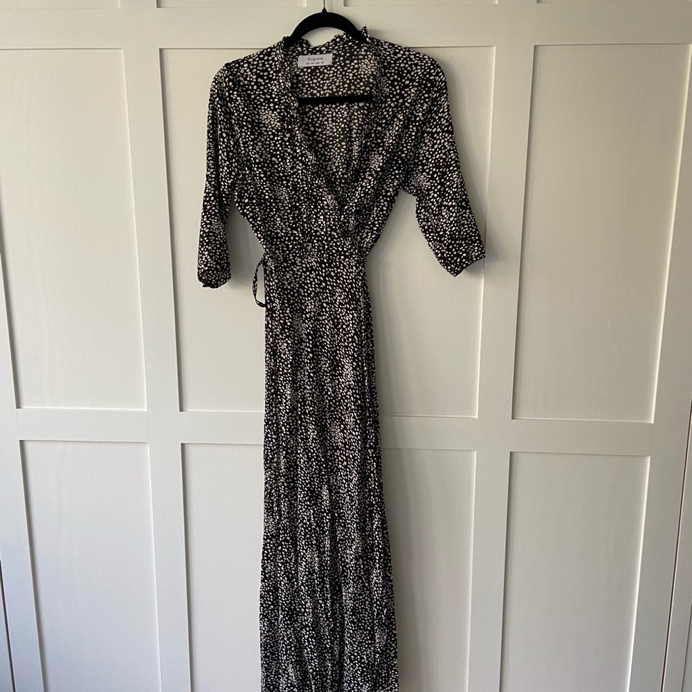 Auguste Maxi wrap dress with 3/4 sleeve